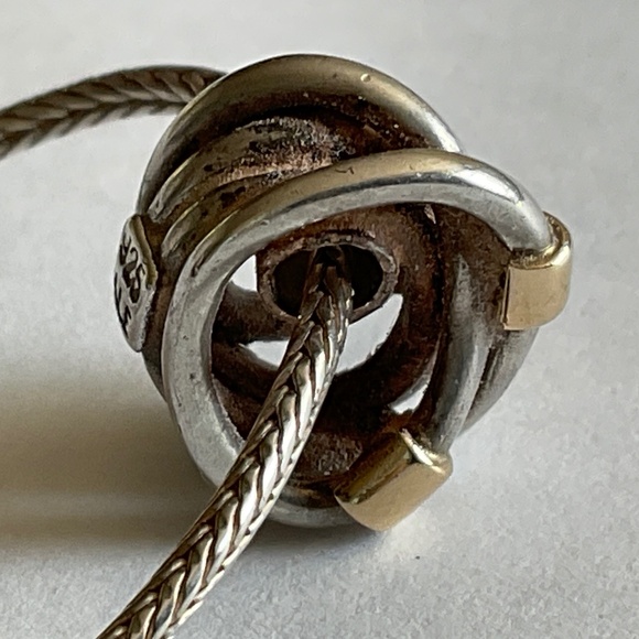 Pandora Silver and Gold Necklace Charm - Picture 5 of 7